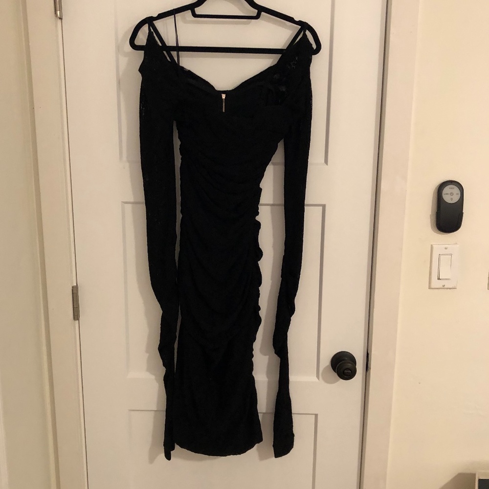 Dolce & Gabbana Black Midi Lace Dress